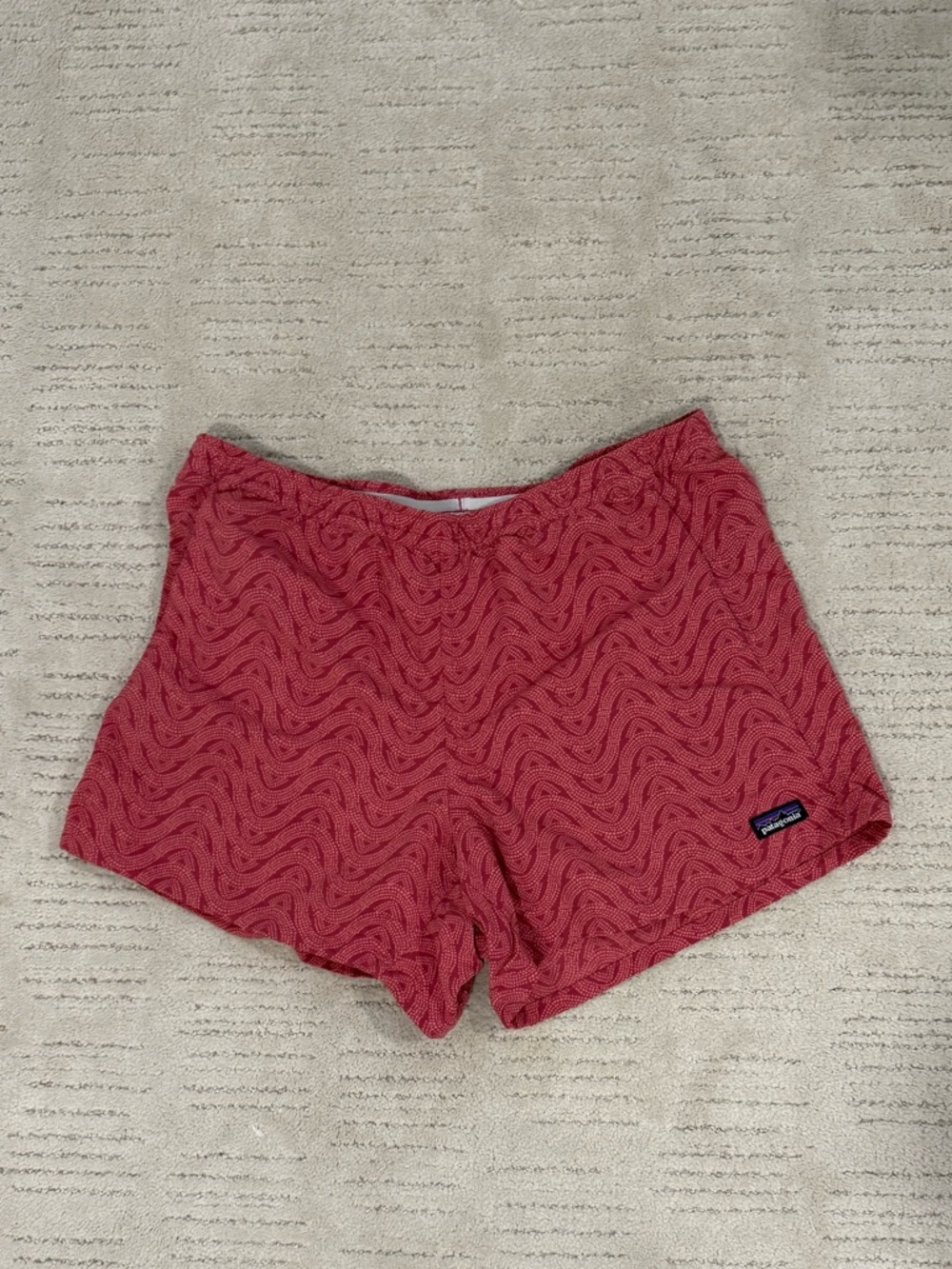 Patagonia Baggies Coral Wave-Print Women's Athletic Shorts